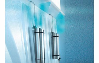 Central heating can dry out the air, leading to dry eyes, dry skin conditions and tickly coughs. These sleek stainless steel vessels are an eco-friendly, cost-free solution. Simply fill with tap water and hang over your radiator. The warmth causes th