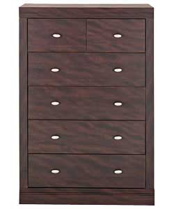 Raffles 4 Wide 2 Narrow Drawer Chest - Wenge