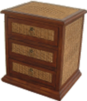 RATTAN BEDSIDE