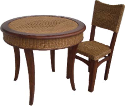 RATTAN DINING TABLE