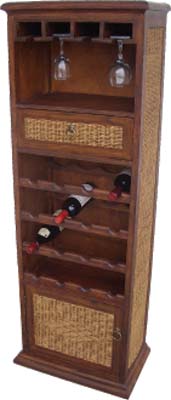 RATTAN LARGE WINE RACK