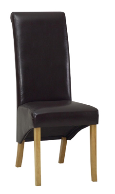 REAL LEATHER ROLL BACK CHAIR