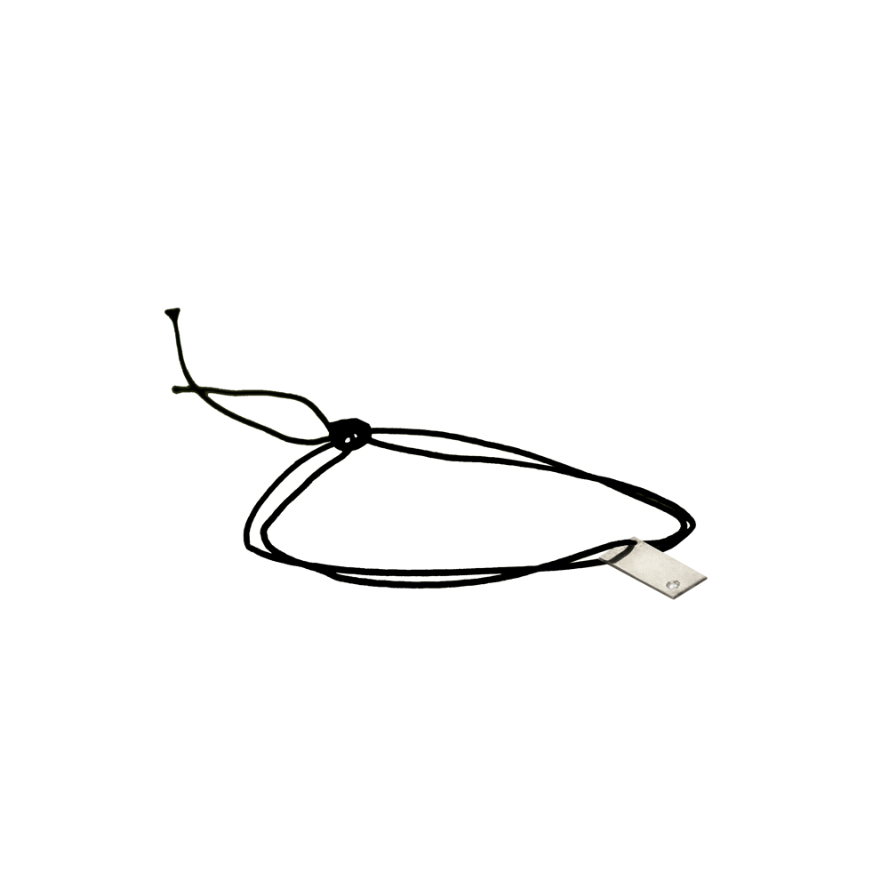 Unbranded Rectangle Charm - White Gold