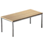 Rectangular Metal & Wood Dining Table