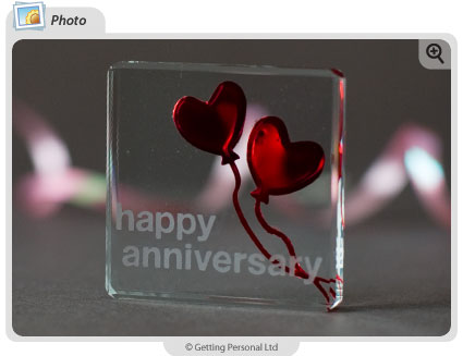 Unbranded Red Anniversary Balloons Mini Token