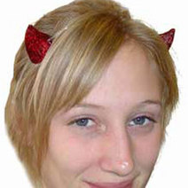 Unbranded RED GLITTER SPRITE HORNS