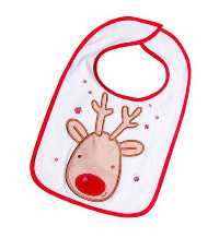 Red Reindeer Bibs -one pack (Kids One Size)