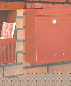 Easily fitted on to a wall or post. With lock and newspaper holder. Fixings included. Size (H)36, (W