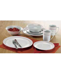 Red Threads 16 Piece Dinner Set