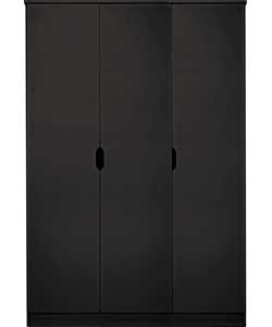 Unbranded Reese 3 Door Wardrobe - Black