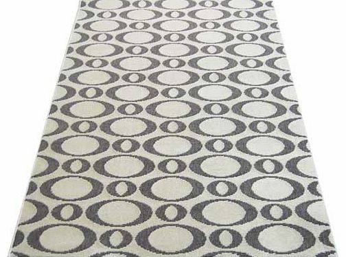 Unbranded Reflection Circles Rug 160x230cm - Grey