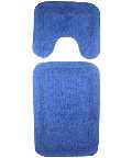 Reversible Bath & Pedestal Mat Set - Blue