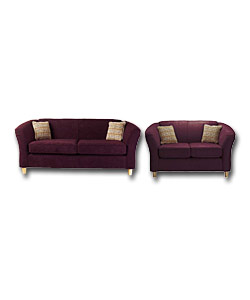 Richmond 2 Piece Suite Aubergine