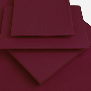 Rock Cotton Flat Sheet- Ruby- Single