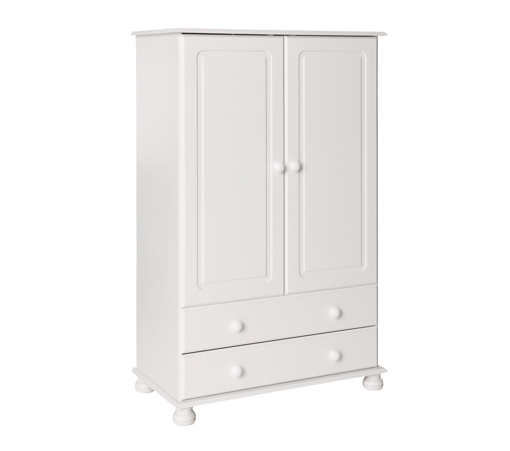 Unbranded room4 Copenhagen white 2 Door 2 Drawer Wardrobe