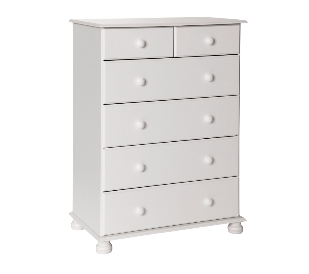 Unbranded room4 Copenhagen white 6 Deep Drawer Chest