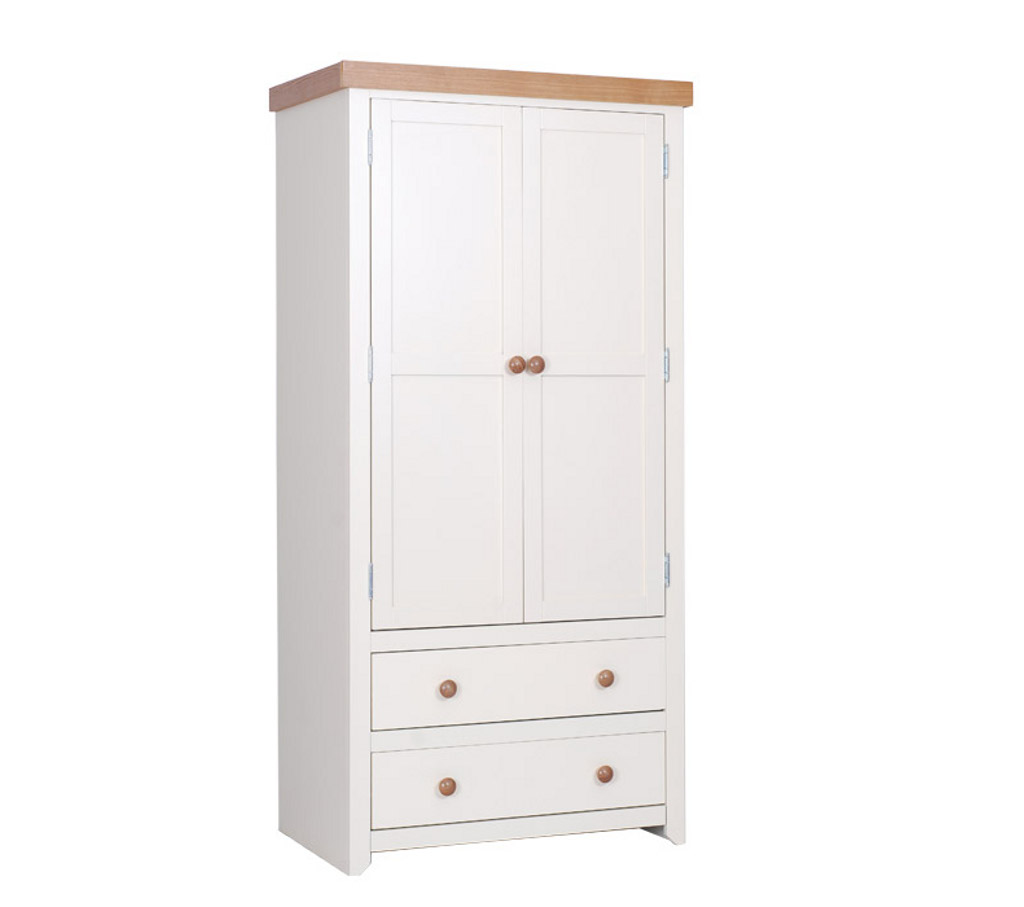 Unbranded room4 Jamestown cream 2 door 2 drawer wardrobe