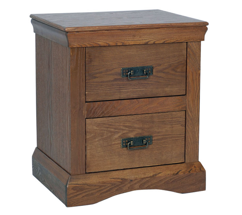 Unbranded room4 Paris dark oak 2 drawer bedside table