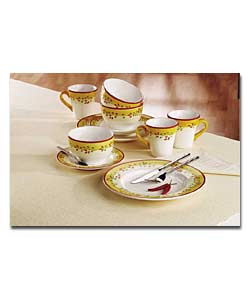 Rosehip Trellis 16 Piece Earthenware Dinner Set