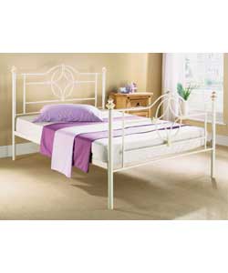 Rosetta Ivory Double Bedstead - Firm Mattress