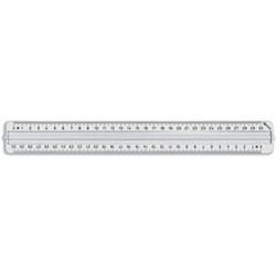 Rotring Plate Ruler 1mm and 0.5mm Scales 300mm