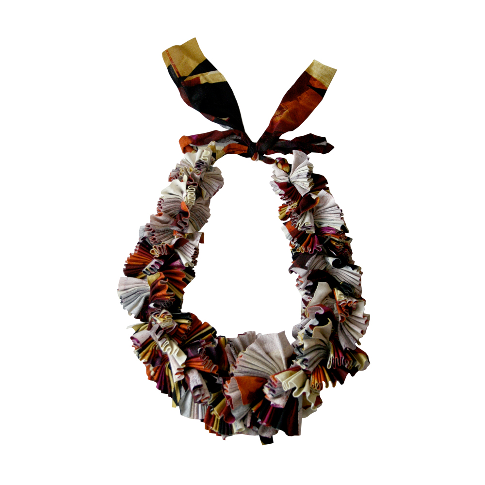 Unbranded Ruffle Collar - Rust Multi