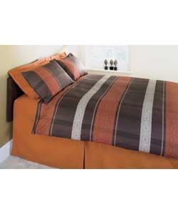 Rula Double Duvet Cover Set - Chocolate