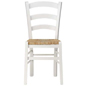 Rush Seat White Slat-Back Chair