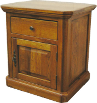 RUSTIC BEDSIDE CABINET 1DRAWER 1DOOR