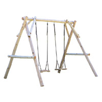 Rustic Double Swing Set