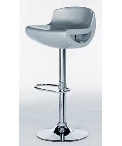 Unbranded Sabine Silver Gas Lift Bar Stool