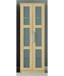 Unbranded Sacramento Glass 2 Door Robe - Oak