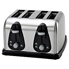 Sainsbury 4 Slice Stainless Steel Toaster