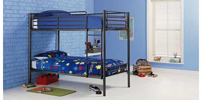 Unbranded Samuel Shorty Black Bunk with Bibby Mattress