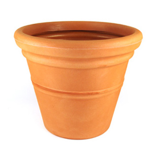 Designed to replicate the appearance of a ceramic planter  this attractive rotary moulded pot is a g