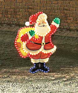 Santa PVC Rope Light Silhouette