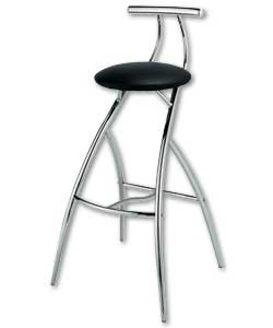 Sarene Chrome Effect Bar Stool