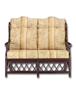 Sari Cane Sofa - Chocolate Brown Finish