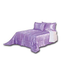 Satin King Size Throw - Lilac