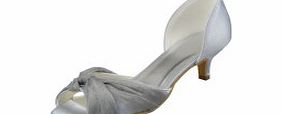Unbranded Satin Kitten Heel Sandals Peep Toe Pumps