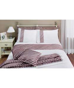 Satin Pleat Kingsize Duvet Cover Set - Taupe