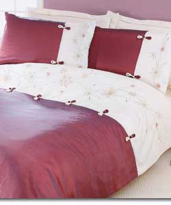 Satin Toggle King Size Duvet Cover Set - Sand