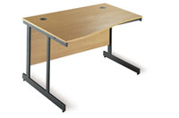 Unbranded Saturn Cantilever Leg Style Wave Desk (1532/L)