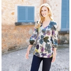 Unbranded Savior Floral Washed Silk Blouse