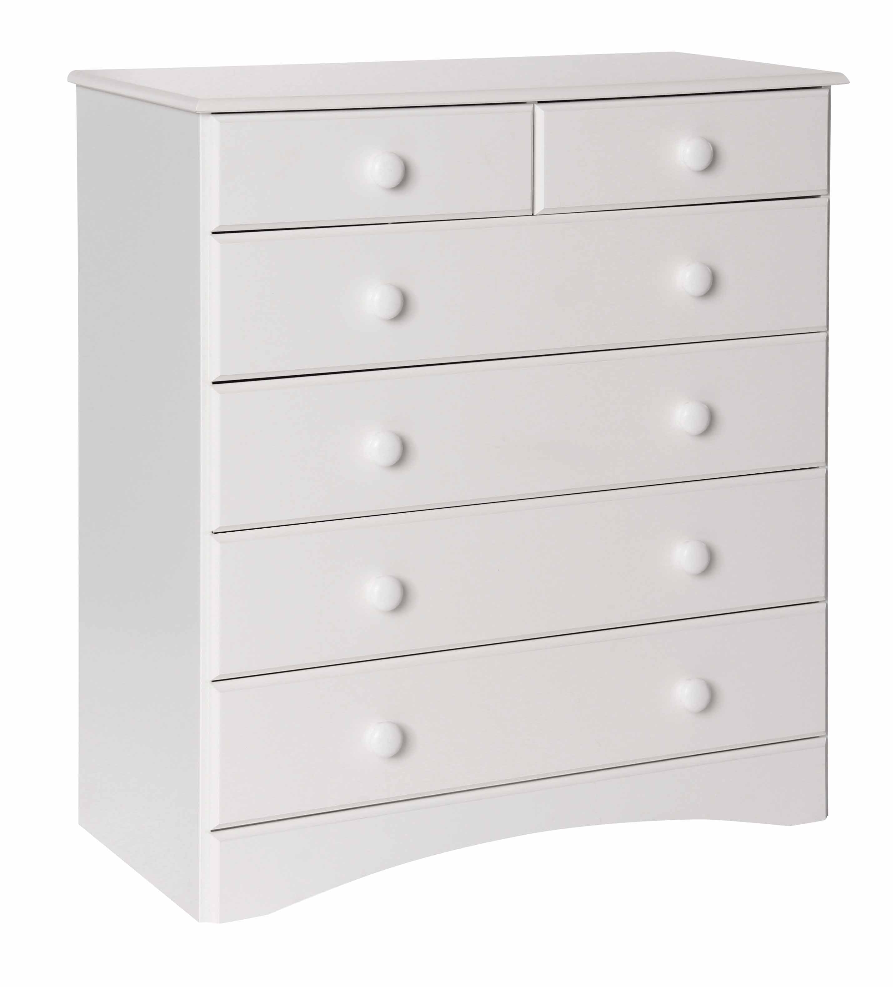 Unbranded Scandi White 2 4 Drawer Chest