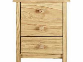 Unbranded Scandinavia 3 Drawer Bedside Chest - Pine