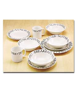 Script 16 piece dinner set