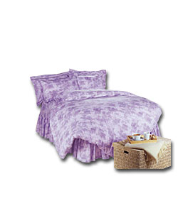 Script King Size Valance Lilac