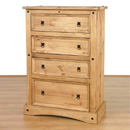 The Corona range of solid pine furniture offers excellent value for money. The Mexican influence in