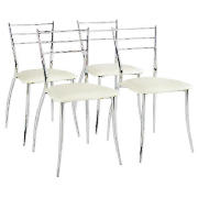 Unbranded Set of 4 Helsinki Dining Chairs, Cream